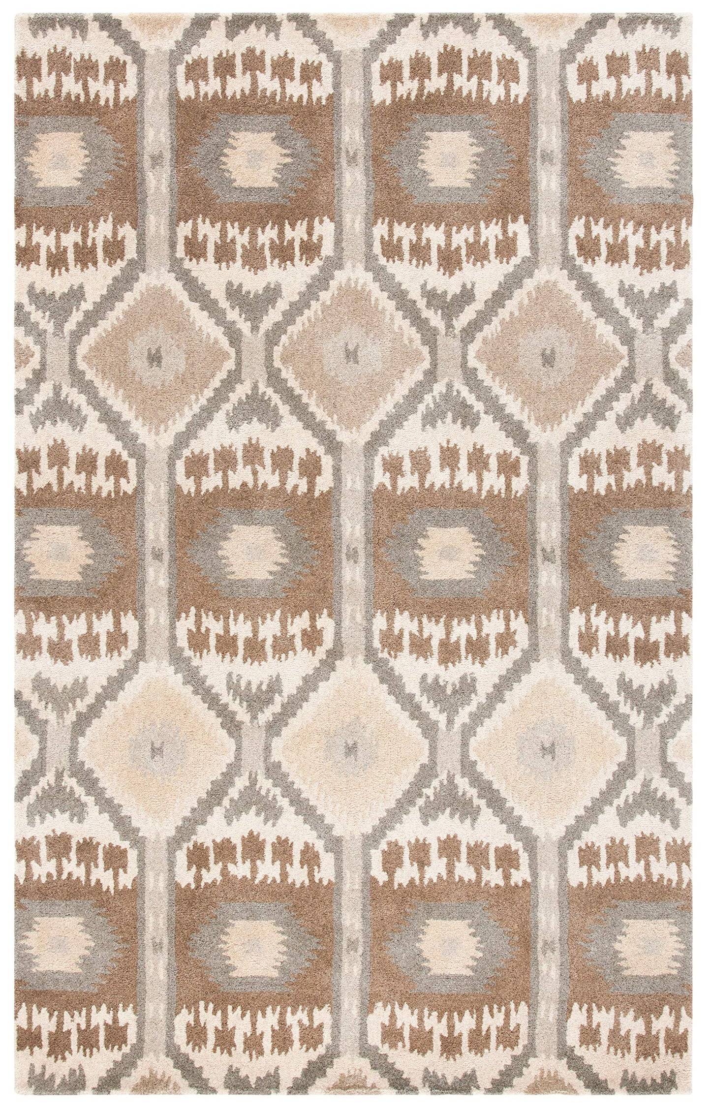 SAFAVIEH Area Rug 8x10 - Wyndham Collection - Large - Natural & Multi, Handmade Wool, Modern Design, Ideal for Living Room, Bedroom, Office, Dining Space (WYD720A)