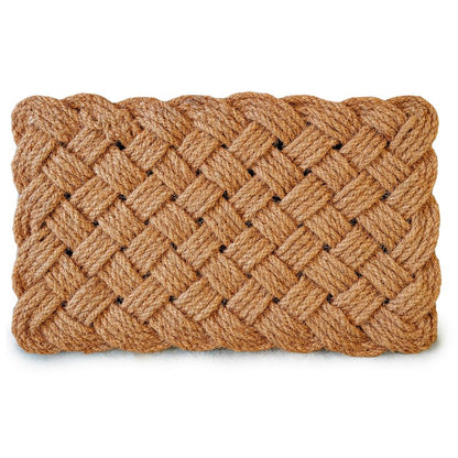 Rope Doormat 30x17 Inch, Woven Mat for Indoor and Covered Outdoor, Welcome Mat