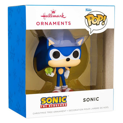 Hallmark Sonic The Hedgehog with Emerald Funko POP! Christmas Ornament, Pop Culture Gifts