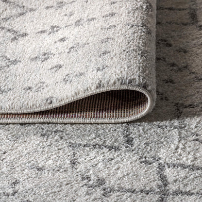 JONATHAN Y Boho Vintage Diamond Cream/Gray Square Area Rug 6X6 ft, Moroccan Hype for Living Room, Bedroom, Kitchen, Office, Easy-Cleaning, High Traffic, Pet-Friendly, Non-Shedding (MOH101B-6SQ)