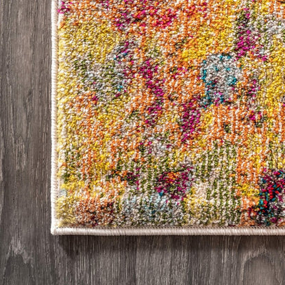 JONATHAN Y Modern Abstract Multi/Yellow Indoor Area Rug, 5x8, Contemporary POP, Transitional, Easy-Cleaning for Living Room, Bedroom, Kitchen, Pet Friendly, Non-Shedding (CTP108A-5)