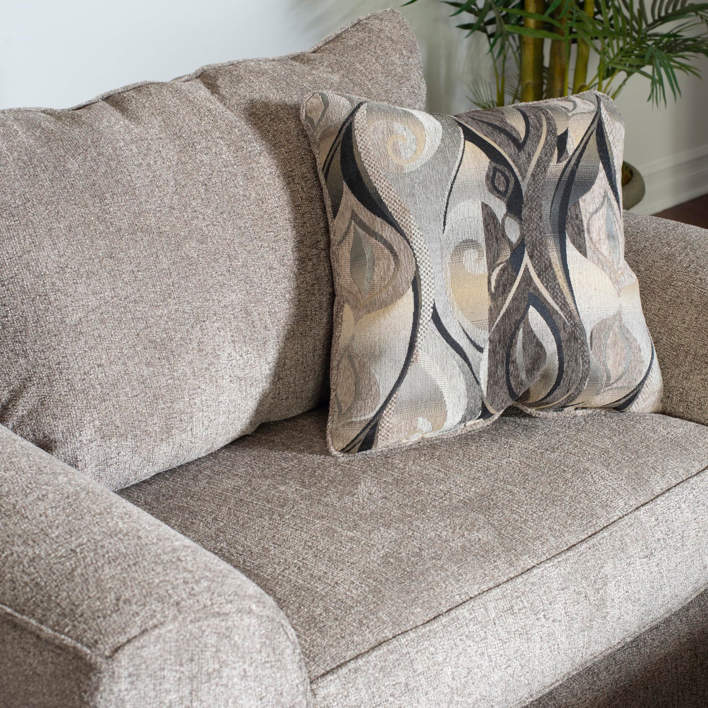Roundhill Furniture Camaro Platinum Fabric Pillow Back Accent Chair