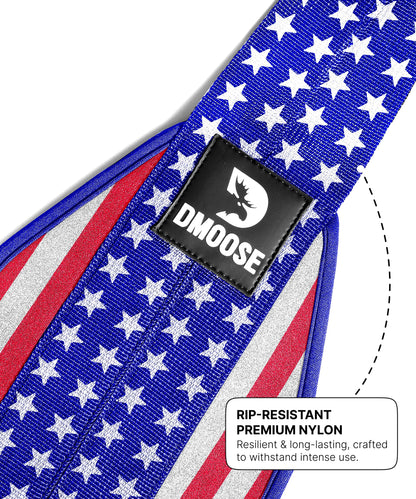 DMoose Fitness Hanging Ab Straps for Pull Up Bar & Core Strength Training - Soft Padded Exercise Straps for Ab Swing & Leg Raises, Hang Bar Strap with 2 Steel Carabiners - Abs Equipment for Home & Gym