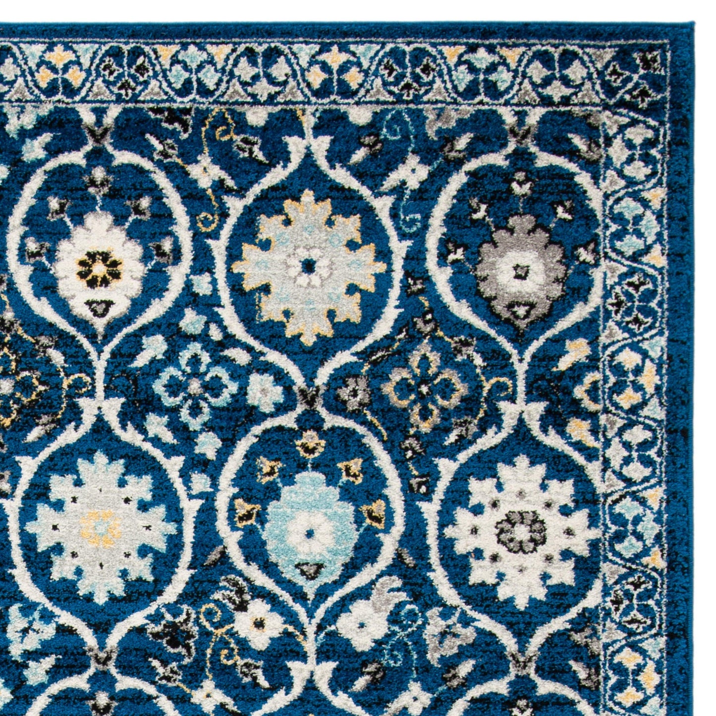 SAFAVIEH Evoke Collection 9' x 12' Royal / Ivory EVK210A Non-Shedding Living Room Bedroom Dining Home Office Area Rug
