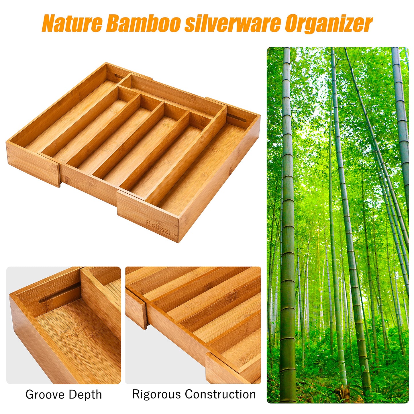 Kitchen Silverware Drawer Organizer and Storage Cabinet Utensil Rack Bathroom Counter Vanity Extra Large Big Cooking Drawer Organizers Countertop Pantry Storage Cabinet Best Kitchen Must Haves 2025