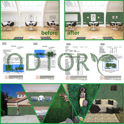 ODTORY Artificial Ivy Privacy Fence Wall Screen,40X120 in(33.5 sqft) UV-Anti Faux Boxwood Roll Panels Greenery Backdrop Ivy Vine Leaf Hedges Fence Panels for Indoor Outdoor Green Wall Decor