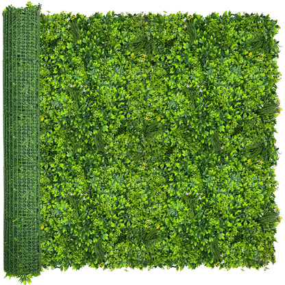 ODTORY Artificial Plant Wall Roll: 72 X144 in (72 sqft) UV-Anti Ivy Privacy Fence Screen Faux Greenery Panels Backdrop Boxwood Ivy Vine Leaf Hedge Fence for Indoor Outdoor Green Decor