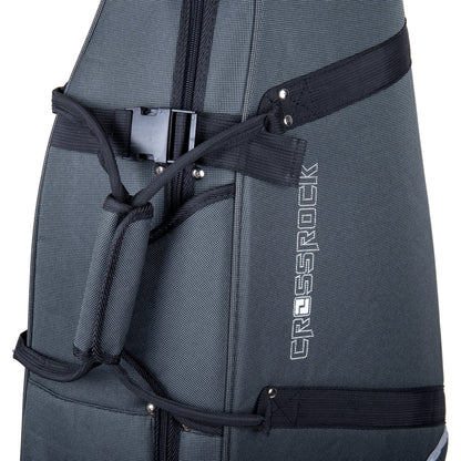 Crossrock Lightweight Cello Case for 4/4 Full Size Cello with Dense Foam in Grey (CRP200CEFGY)