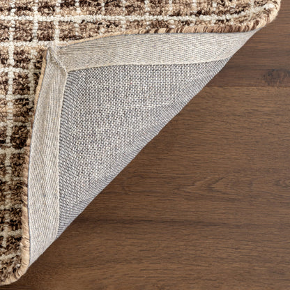 Rugs USA Melrose Brown/Ivory, 11'6" x 14'6", Handmade, Wool & Cotton, Soft and Cozy, High Traffic, Stain Resistant, Easy Clean, Durable Area Rug for Bedroom, Living Room, Dining Space, Den, Entryway