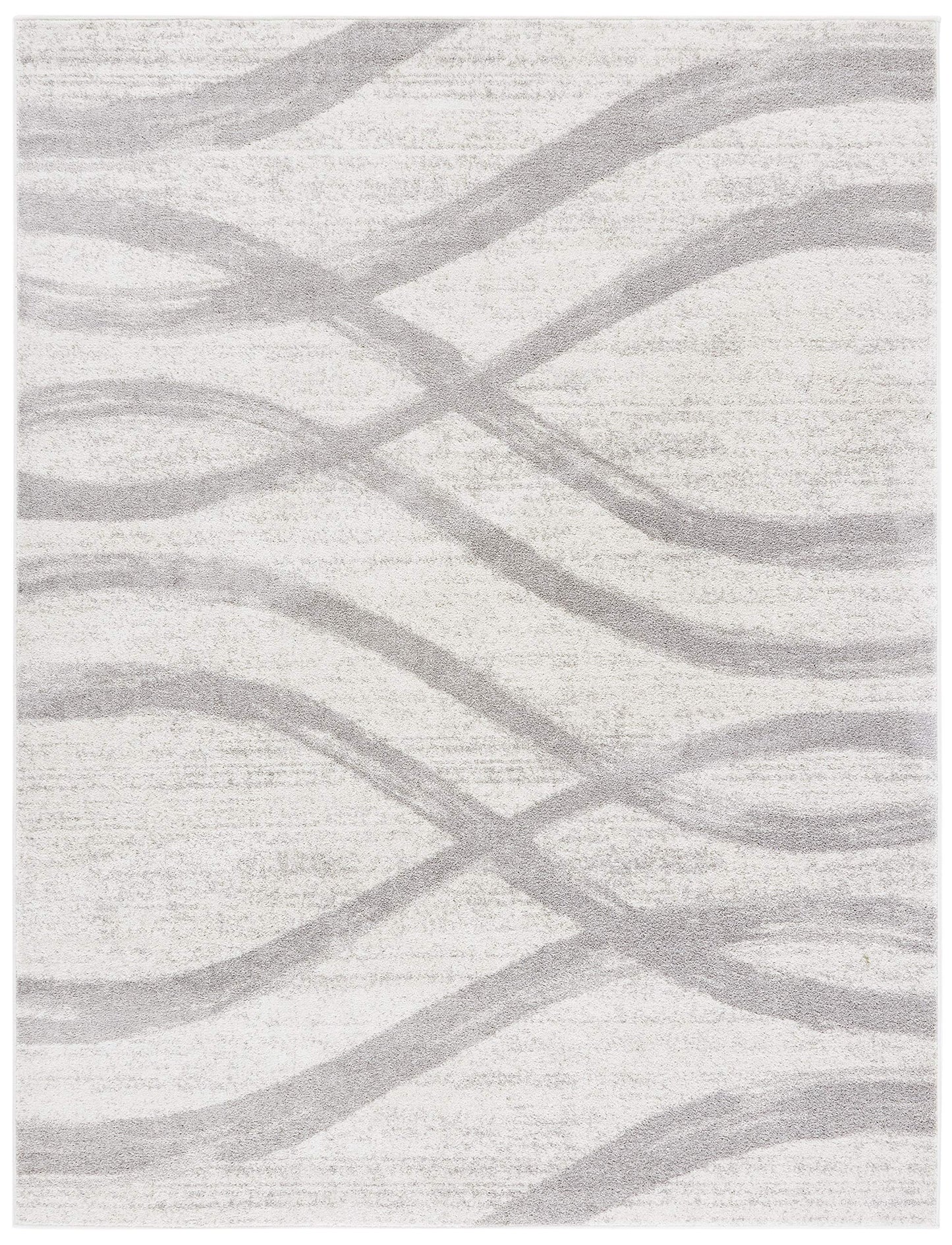 SAFAVIEH Area Rug 10x14 - Adirondack Collection - Large - Cream & Grey, Modern Wave Design, Non-Shedding & Easy to Clean, Ideal for Living Room, Bedroom, Dining Space (ADR125C)
