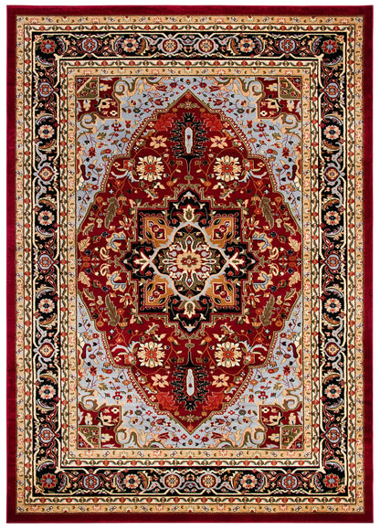 SAFAVIEH Lyndhurst Collection Area Rug - 9' x 12', Red & Black, Traditional Oriental Design, Non-Shedding & Easy Care, Ideal for High Traffic Areas in Living Room, Bedroom (LNH330B)