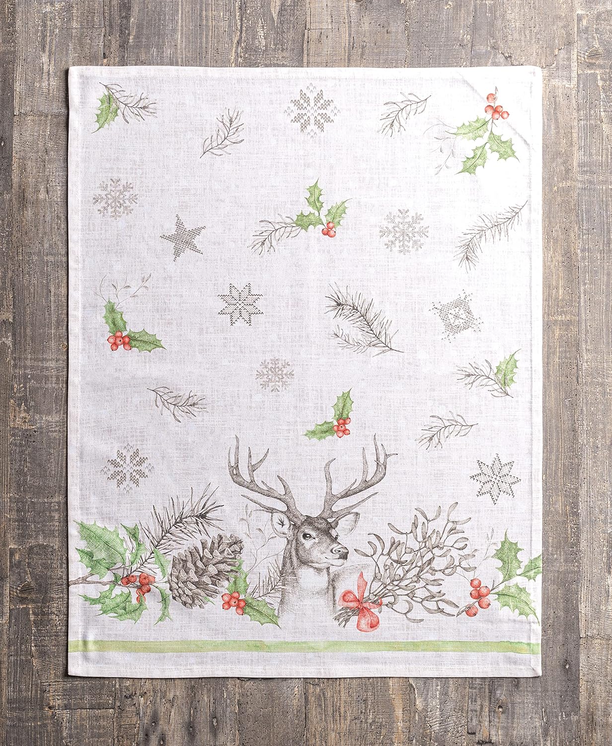 Maison d' Hermine Kitchen Towel, 100% Cotton Quick Dry Cleaning Dishtowel, Set of 3 for Gifts, Dining, Home