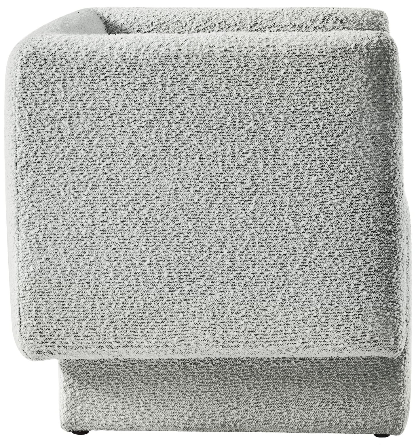 Meridian Furniture 575Grey Vera Collection Modern | Contemporary Boucle Fabric Upholstered Accent Chair, Grey, 31" W x 27" D x 29" H
