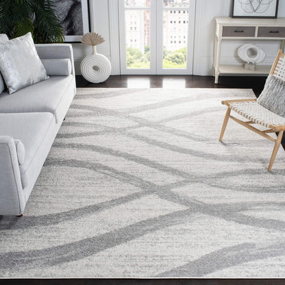 SAFAVIEH Area Rug 10x14 - Adirondack Collection - Large - Cream & Grey, Modern Wave Design, Non-Shedding & Easy to Clean, Ideal for Living Room, Bedroom, Dining Space (ADR125C)