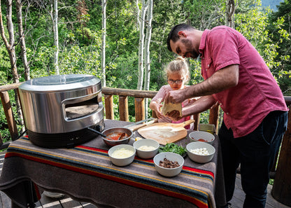 Solo Stove Pi Prime Pizza Oven Outdoor - Gas,Propane - Portable Pizza Oven with Cordierite Stone Cooking Surface - Demi-Dome Design - Wide-Mouthed Opening - Stainless Steel