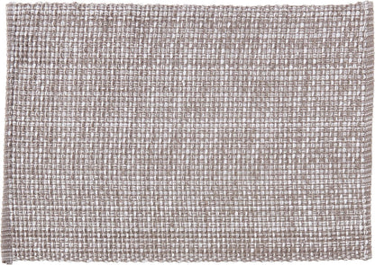 Sweet Home Collection 100% Cotton Placemats, Set of 6, Two Tone Woven Fabric, 13" x 19", Soft Durable Table Mat, Gray