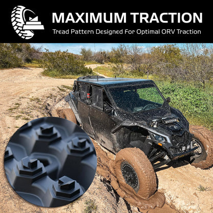 Caliber XTrax Off Road and Snow Recovery Traction Boards and Mounting Kit Bundle, Black