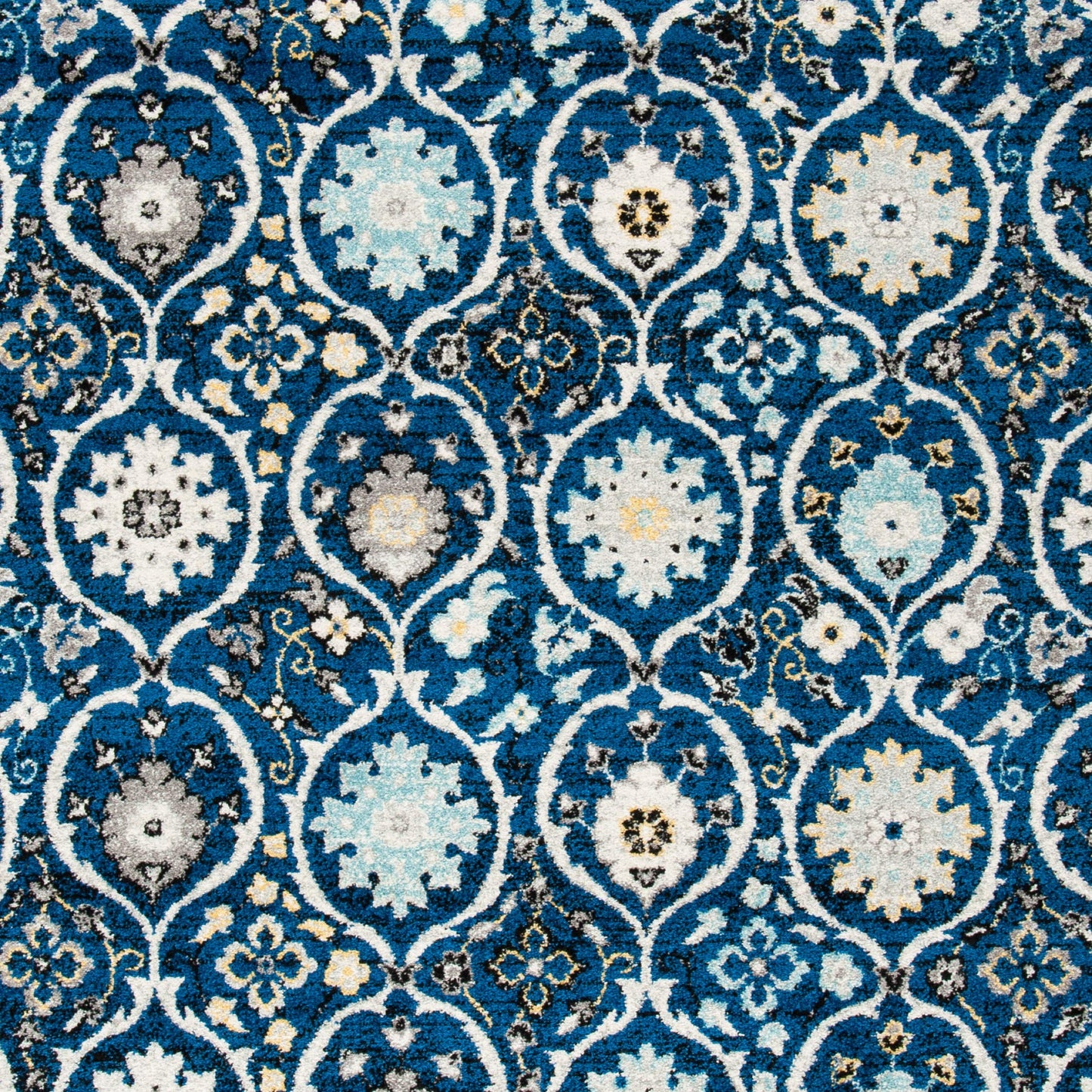 SAFAVIEH Evoke Collection 9' x 12' Royal / Ivory EVK210A Non-Shedding Living Room Bedroom Dining Home Office Area Rug