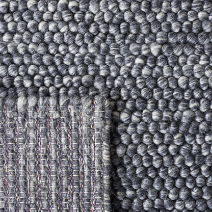 SAFAVIEH Area Rug 6x9 - Natura Collection - Dark Grey, Handmade Wool Blend, Textured Design, Ideal for Living Room, Bedroom, Dining Space (NAT620H)