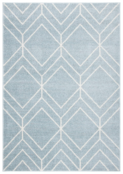 SAFAVIEH Adirondack Collection Area Rug - 10' x 14', Blue & Ivory, Modern Geometric Design, Non-Shedding & Easy Care, Ideal for High Traffic Areas in Living Room, Bedroom (ADR241M)