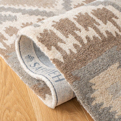 SAFAVIEH Area Rug 8x10 - Wyndham Collection - Large - Natural & Multi, Handmade Wool, Modern Design, Ideal for Living Room, Bedroom, Office, Dining Space (WYD720A)