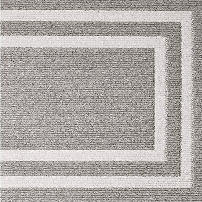 Nautica – Runner Rug | Indoor Runners for Hallways and Entry Rugs| Non-Slip and Non-Skid Entry and Kitchen Door Mat| Machine Washable Entryway Carpet Rugs |26” x 96” |Double Line Light Grey