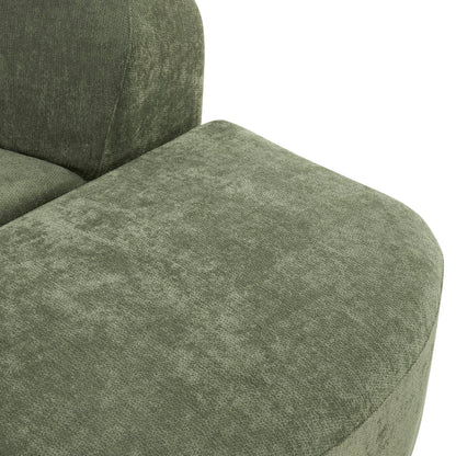 Christopher Knight Home Midel 111" Modular L-Shape Sofa Couch with Chaise Lounge, Modern Boneless Sofa for Living Room, Fabric Upholstered Cloud Couch with Deep Seat, Olive Green