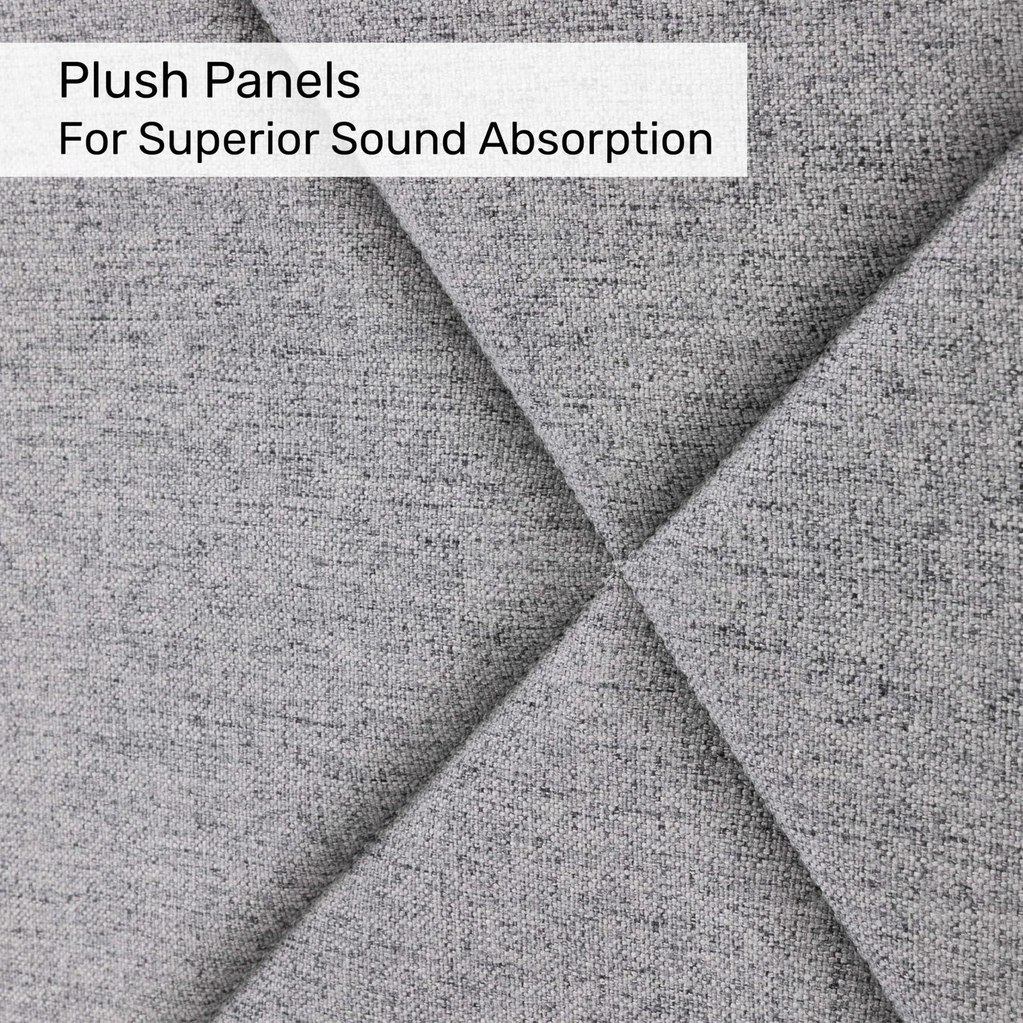 Tranquility Modular Wall | Plush Sound-Dampening Acoustic Room Divider | Luxurious Office Partition for Noise Reduction & Privacy (70'' x 70'')