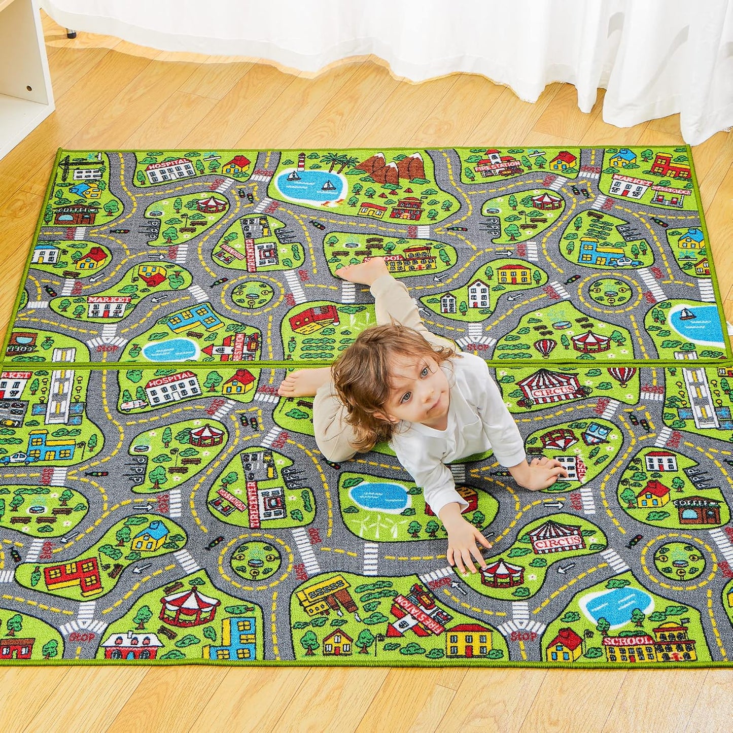 Durable City Life Playmat for Kids - Engaging Toddler Rug