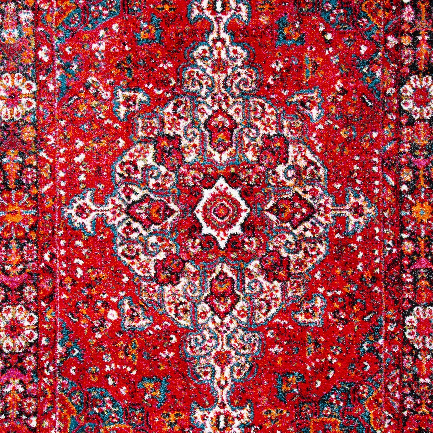 SAFAVIEH Vintage Hamadan Collection Area Rug - 8' x 10', Red & Multi, Oriental Traditional Persian Design, Non-Shedding & Easy Care, Ideal for High Traffic Areas in Living Room, Bedroom (VTH222A)