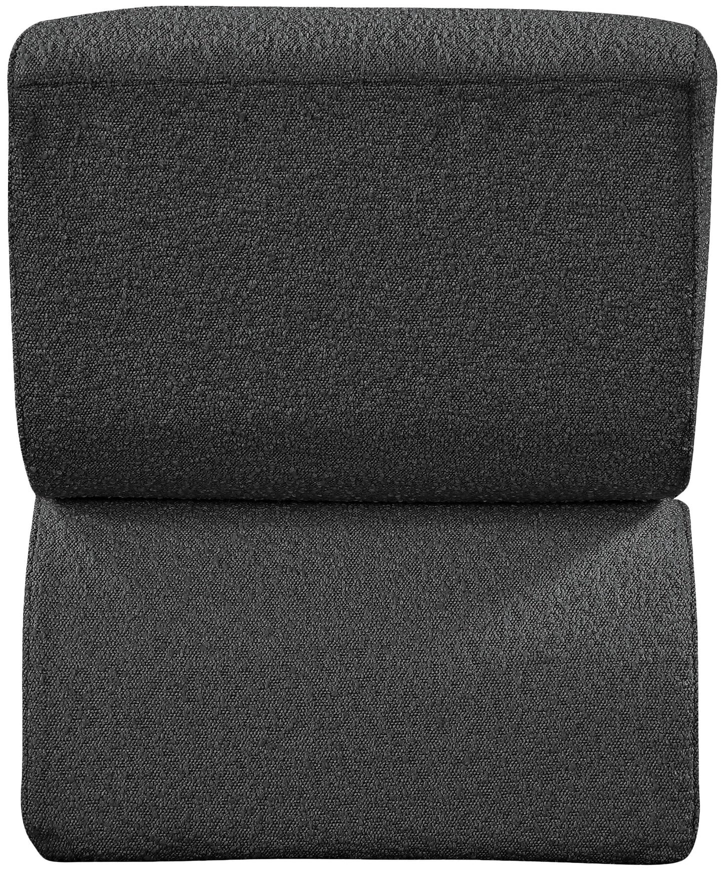 Meridian Furniture 599Black Desiree Collection Modern | Contemporary Boucle Fabric Upholstered Accent Chair with Rich Black Boucle Fabric, Curved Design, 22.5" W x 29" D x 28.5" H, Black