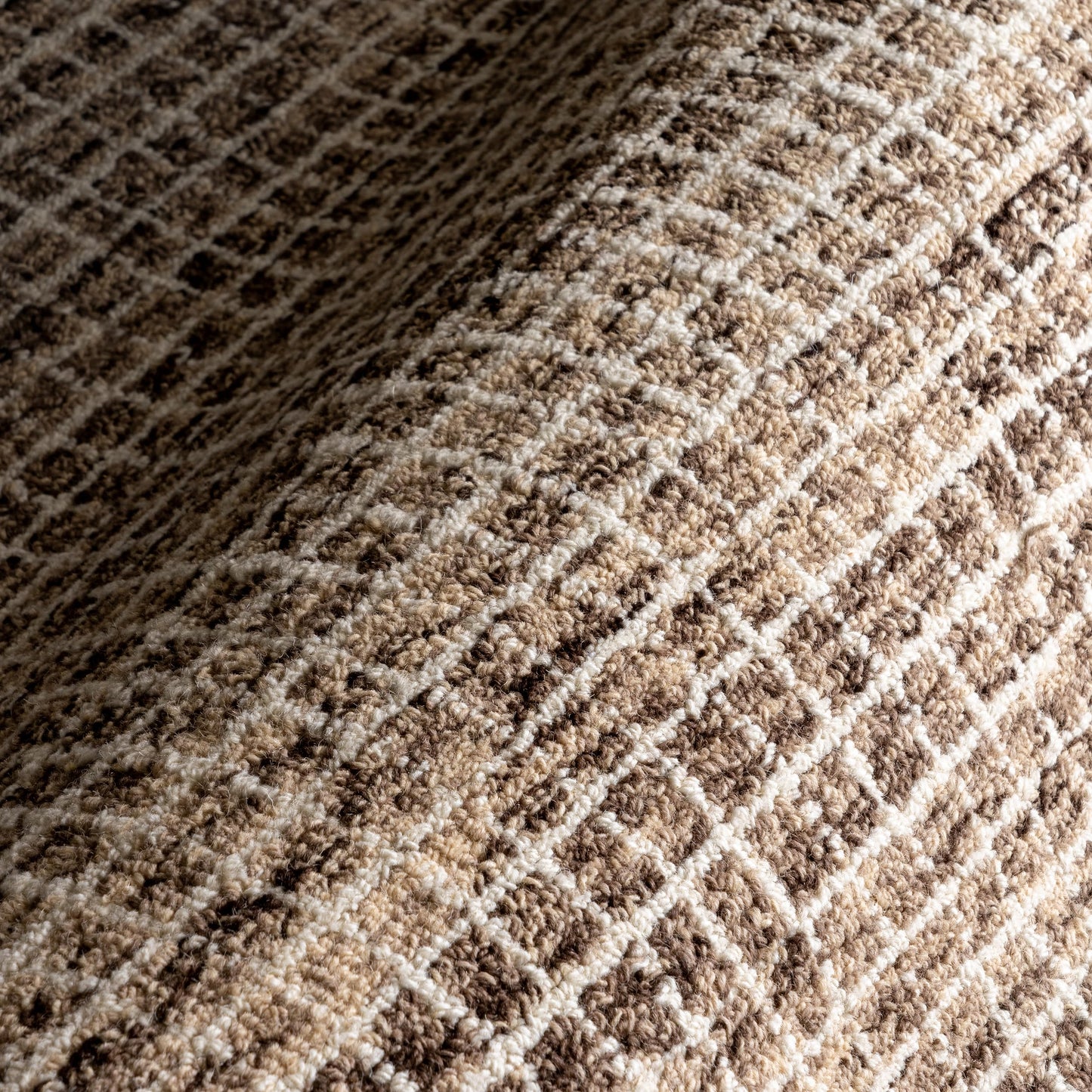 Rugs USA Melrose Brown/Ivory, 11'6" x 14'6", Handmade, Wool & Cotton, Soft and Cozy, High Traffic, Stain Resistant, Easy Clean, Durable Area Rug for Bedroom, Living Room, Dining Space, Den, Entryway