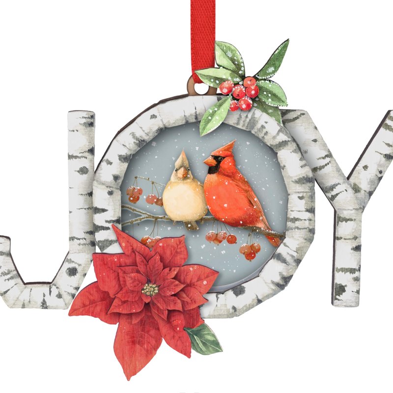 Hallmark Keepsake Christmas Ornament, Marjolein Bastin Charming Cardinals, Papercraft, Gifts for Nature Lovers