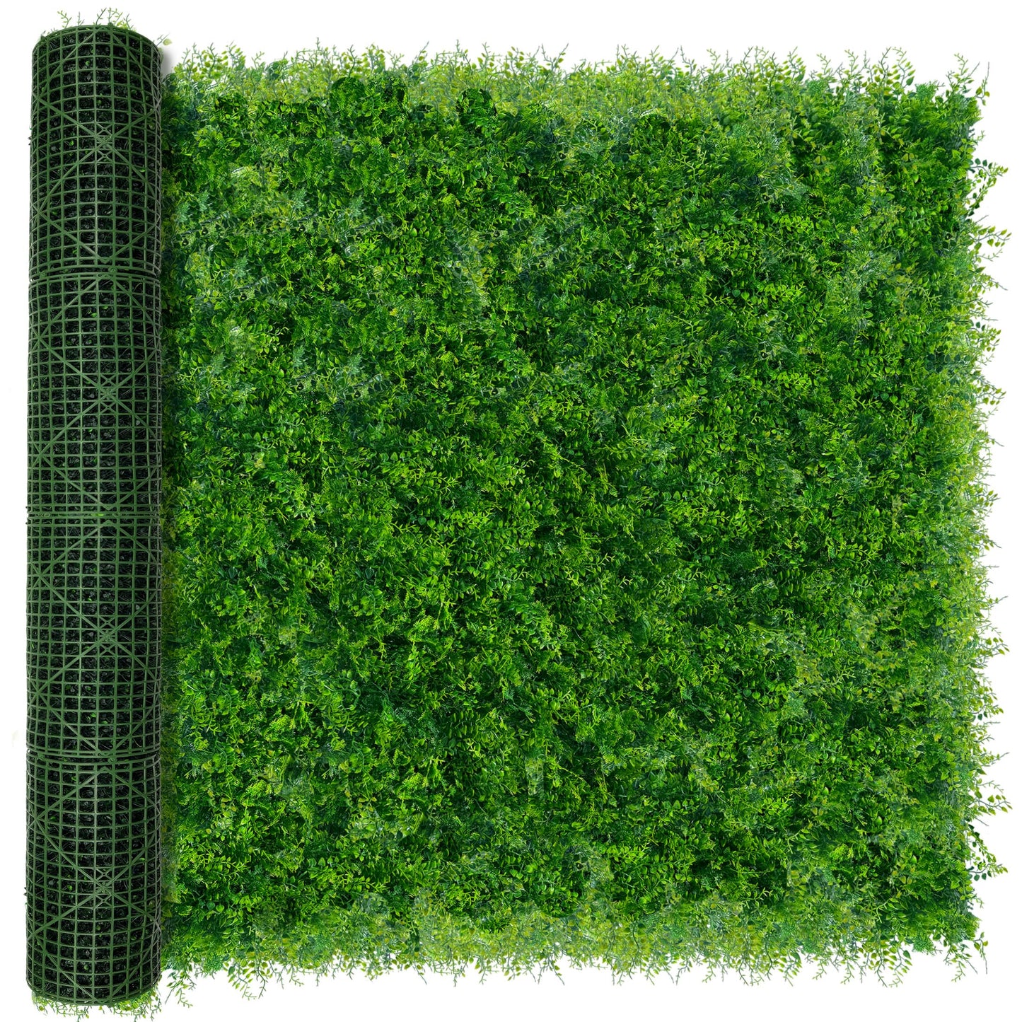 DOPGIB Greenery Faux Grass Wall Backdrop: 72"x144" (72 SQFT) UV-Anti Artificial Green Boxwood Panel for Patio Balcony Privacy & Ivy Fence Covering Privacy, Garden, Backyard Wall Backdrop Decor