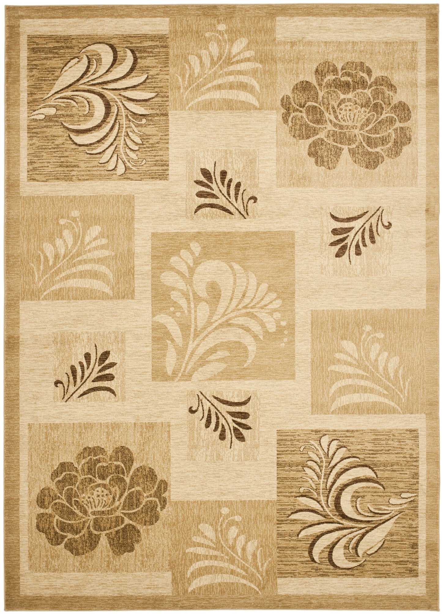 SAFAVIEH Lyndhurst Collection Area Rug - 8' x 11', Ivory & Multi, Floral Design, Non-Shedding & Easy Care, Ideal for High Traffic Areas in Living Room, Bedroom (LNH554-1291)