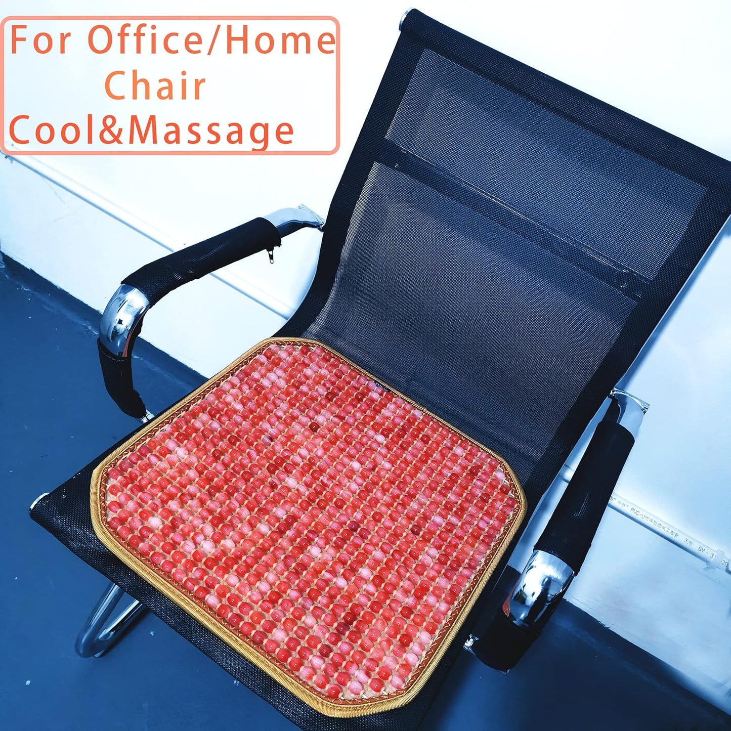 INCH EMPIRE Summer Cool Acrylic Pink Rosy, 678pcs Beads Car Seat Cover Office Home Chair Cushion