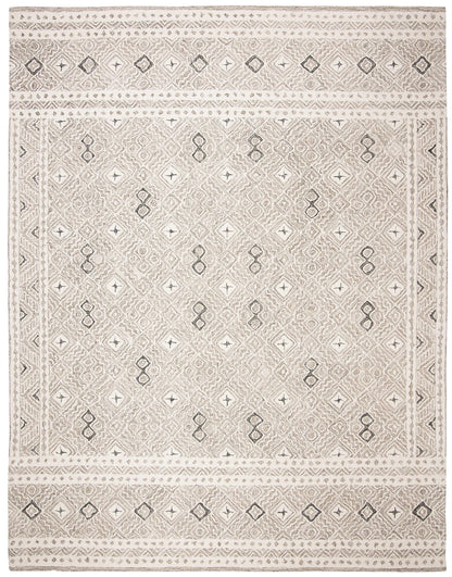 SAFAVIEH Micro-Loop Collection Area Rug - 10' x 14', Grey & Ivory, Rustic Boho Design, Handmade Wool, Ideal for The Living Room, Bedroom, Dining Room (MLP803F-10)