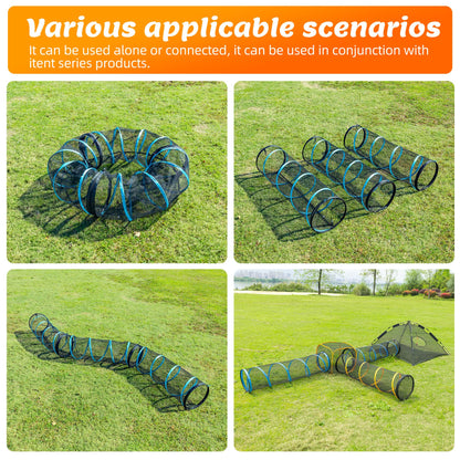 Extra Large Catio Outdoor Cat Enclosure,3 Tier Cat Tower Tent Weatherproof & Sunproof with 3 Doors(with Two Kinds of Canopies), Foladable and Portable Plus Run Tunnel(3 Packs).