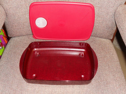 Tupperware Rock N Serve Large Shallow Ruby