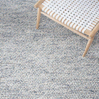 SAFAVIEH Area Rug 8x10 - Natura Collection - Large - Light Grey & Ivory, Handmade Wool Blend, Textured Design, Ideal for Living Room, Bedroom, Dining Space (NAT620G)