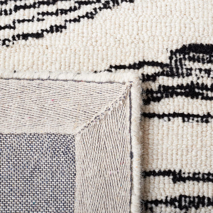 SAFAVIEH Area Rug 8x10 - Metro Collection - Large - Black & Ivory, Handmade Wool, Ideal for Living Room, Bedroom, Office, Dining Space (MET995Z)