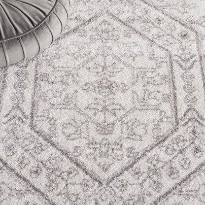 SAFAVIEH Area Rug 10x14 - Adirondack Collection - Large - Ivory & Silver, Oriental Medallion Design, Non-Shedding & Easy to Clean, Ideal for Living Room, Bedroom, Dining Space (ADR108B)