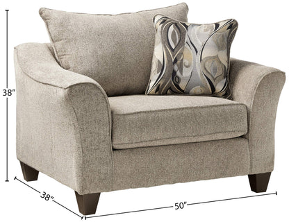 Roundhill Furniture Camaro Platinum Fabric Pillow Back Accent Chair