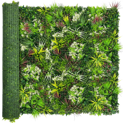 ODTORY Artificial Plant Wall Panels: 6FT×12FT UV-Anti Faux Grass Wall Backdrop Boxwood Ivy Fence Privacy Screen Fake Greenery Leaf Hedge for Outdoor,Indoor,Garden,Backyard and Home Decor