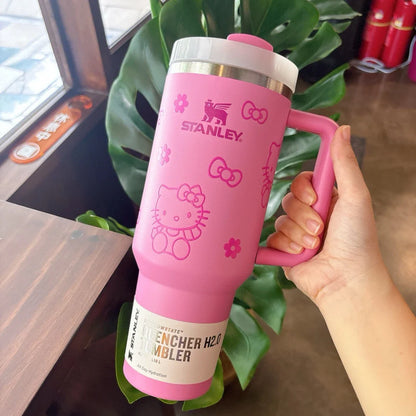Plating Black Stanley Quencher H2.0 Tumbler – 40 oz Travel Cup