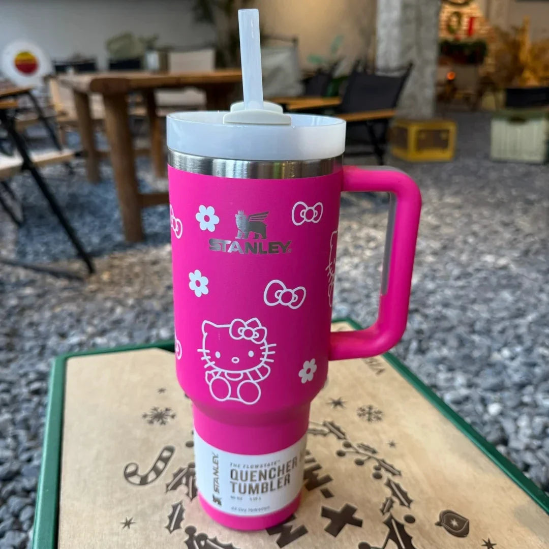 Flamingo Pink Stanley Quencher H2.0 Tumbler – 40 oz Travel Cup